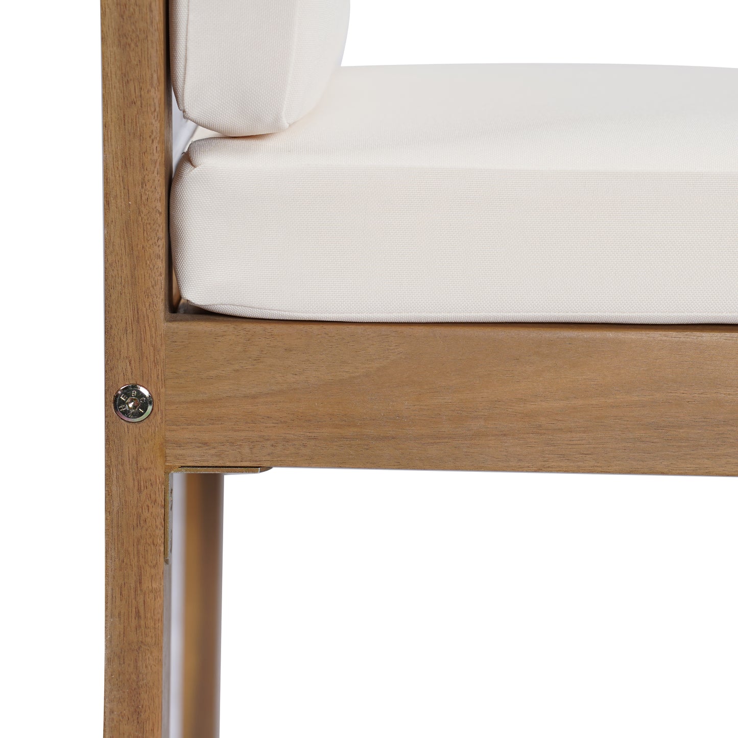 Tylarion Outdoor Rustic Acacia Wood Barstool with Cushions,Set of 2