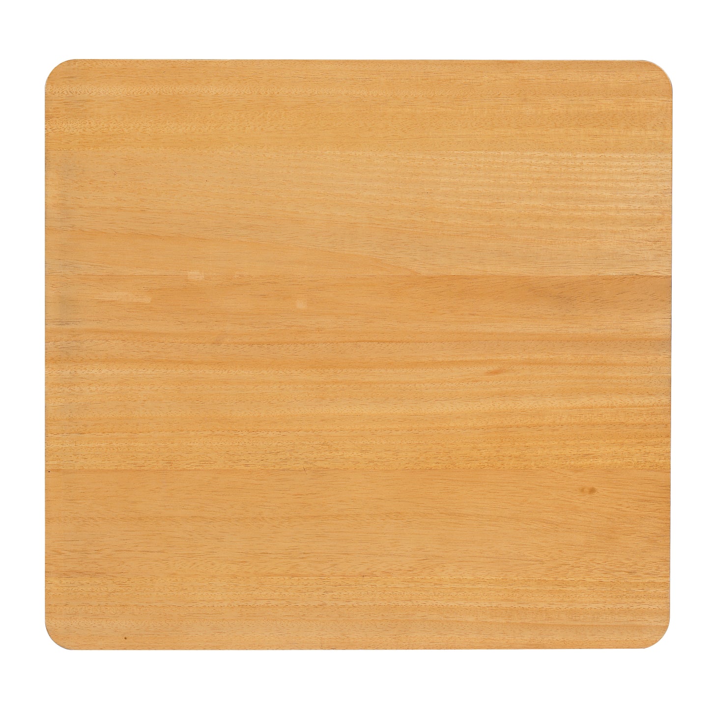 Fintan Simple light luxury geometric solid wood end table natural rubber wood