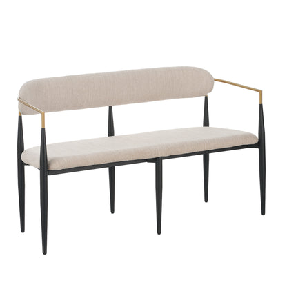 Embare Minimalist  Style Metal Loveseat Settee