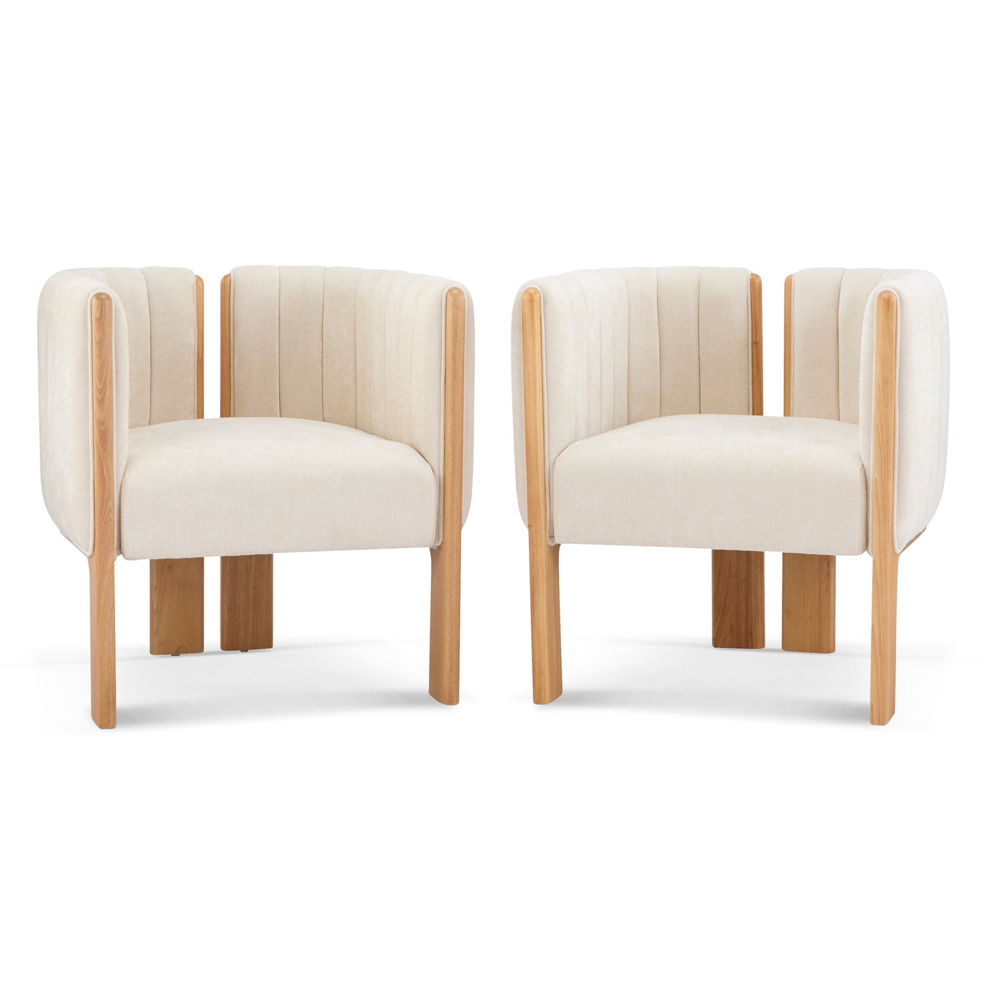Cerys Dining Chairs Set of 2, Modern Stylish Seating with Rubber Wood Frame