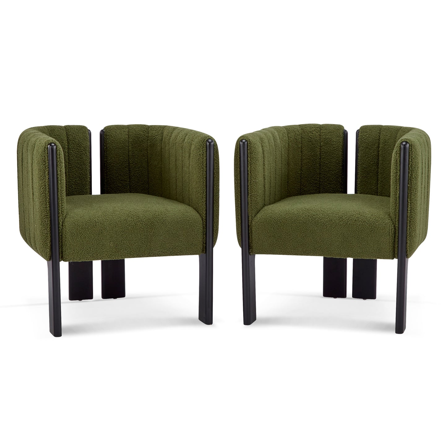 Cerys Dining Chairs Set of 2, Modern Stylish Seating with Rubber Wood Frame