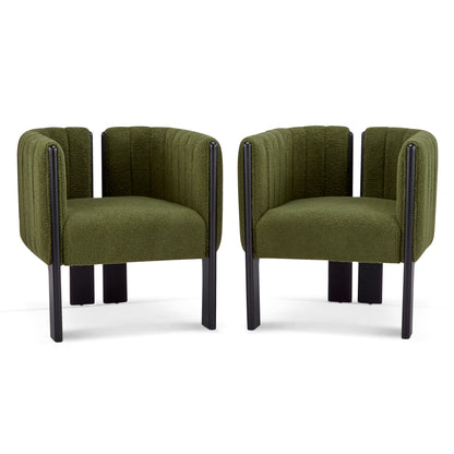 Cerys Dining Chairs Set of 2, Modern Stylish Seating with Rubber Wood Frame