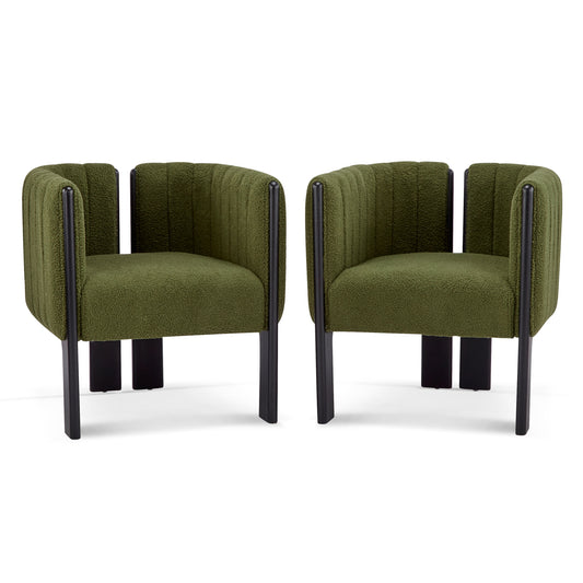 Cerys Dining Chairs Set of 2, Modern Stylish Seating with Rubber Wood Frame