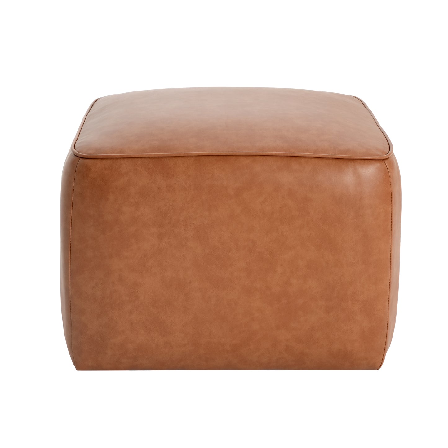 Cassian Upholstered Square PU Leather Ottoman
