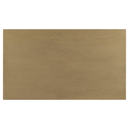 55.1" Wood Coffee Table with Black Legs, 2 Open Storage Shelves, Modern Living Room Table