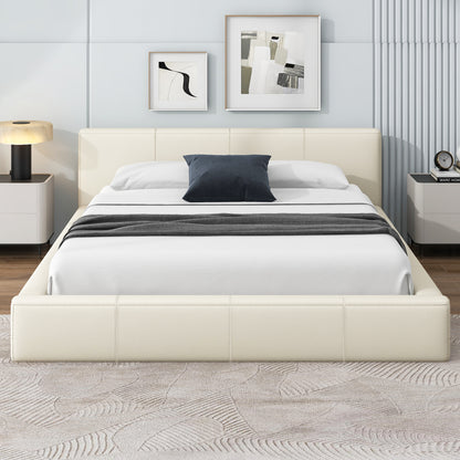 Liras Stylish Beige Upholstered Bed - The Ideal Choice for Your Bedroom
