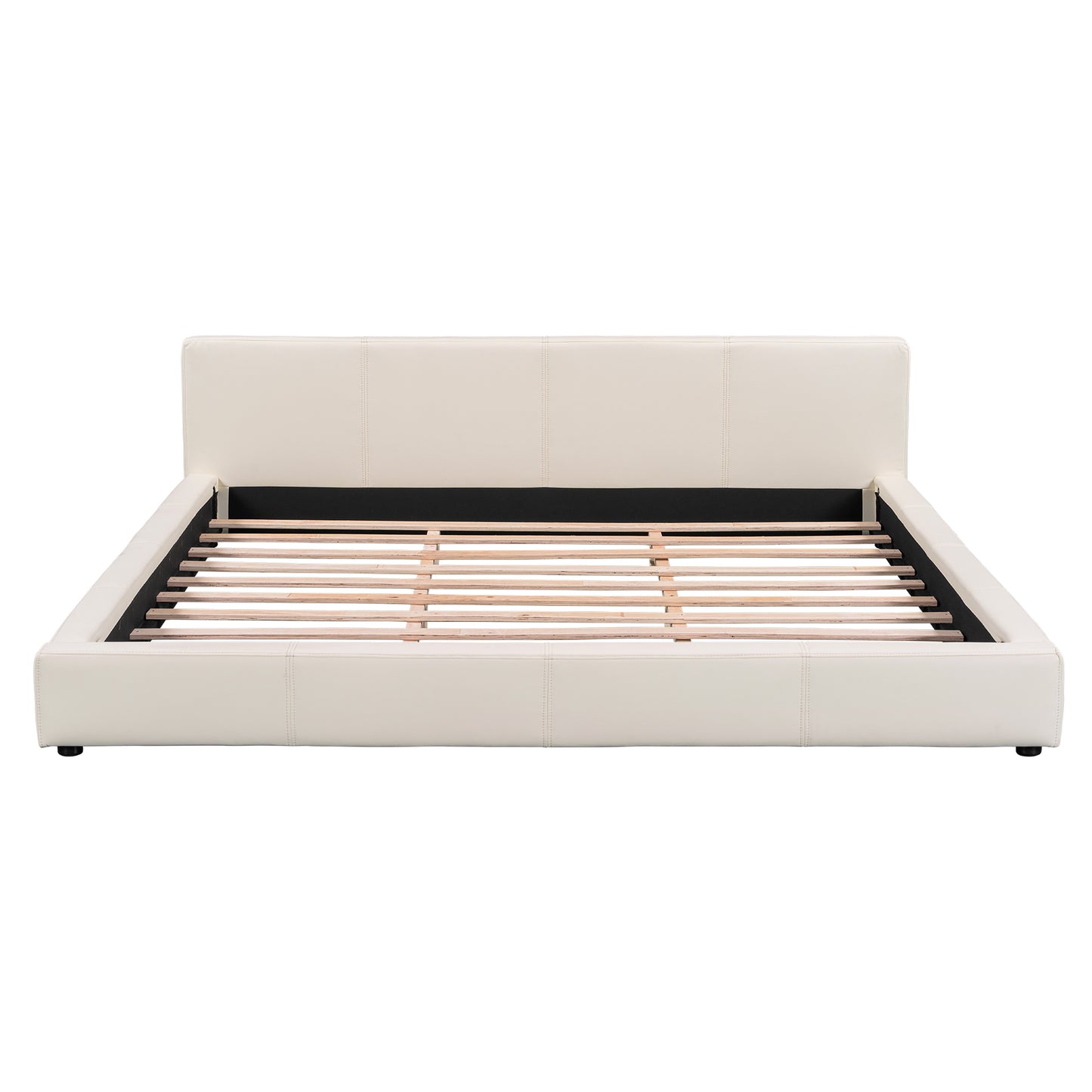 Liras Stylish Beige Upholstered Bed - The Ideal Choice for Your Bedroom