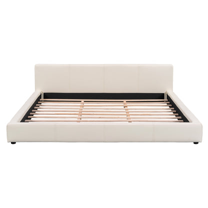Liras Stylish Beige Upholstered Bed - The Ideal Choice for Your Bedroom