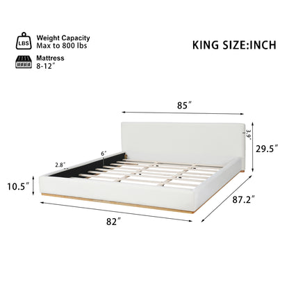 Swithin Elegant Upholstered Bed With Solid Wood Frame