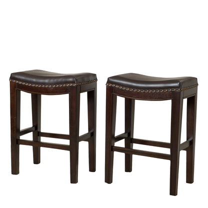 Contemporary Studded Counter Stool (Set of 2)