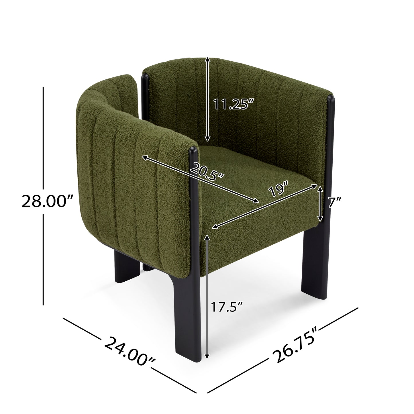 Cerys Dining Chairs Set of 2, Modern Stylish Seating with Rubber Wood Frame