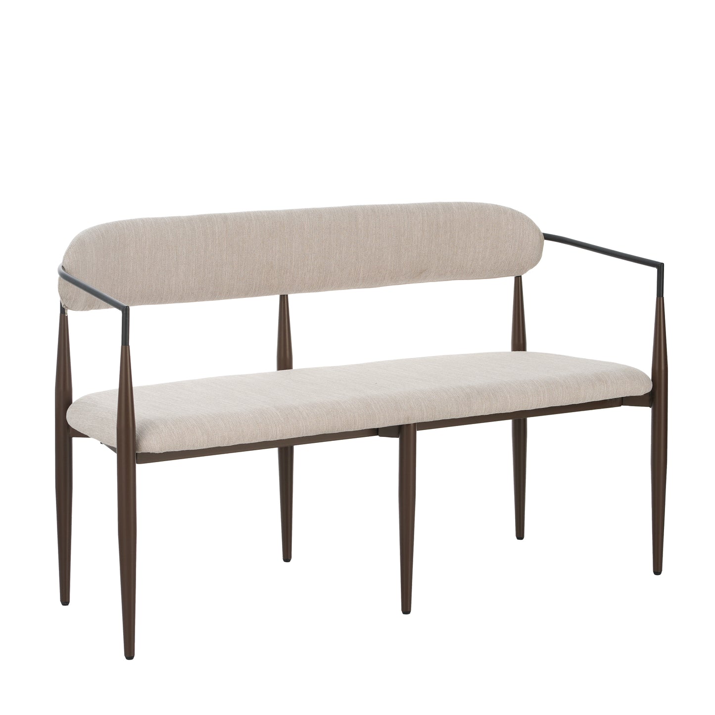 Embare Minimalist  Style Metal Loveseat Settee