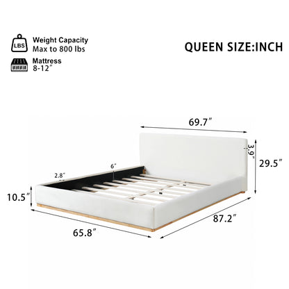 Swithin Elegant Upholstered Bed With Solid Wood Frame