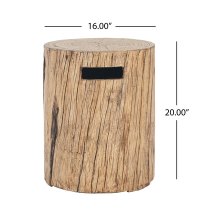 Morvyn Outdoor Fire Pit & Side Table Set – 30, 000BTU Propane Fire Pit + 16x20" Tank Holder,Brown