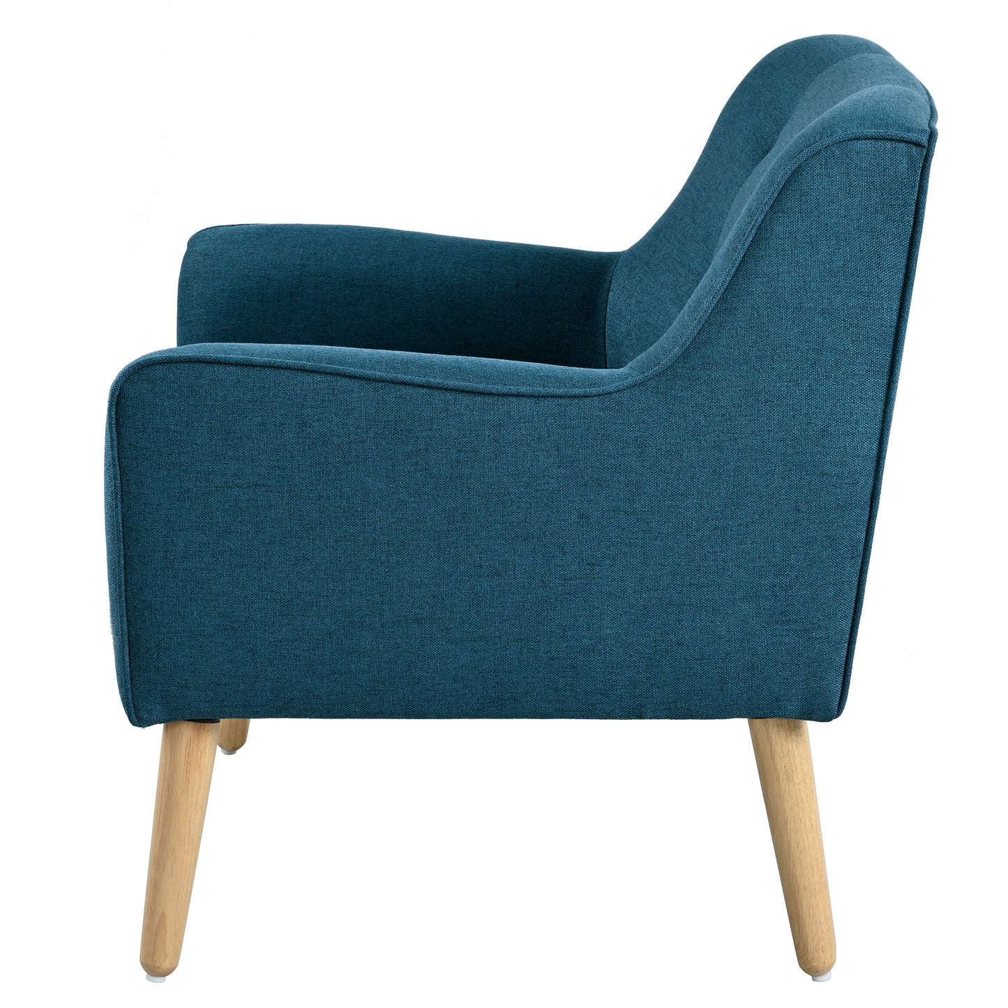 Tapara Mid-Century Modern Armchair - Tufted Fabric Accent Chair.