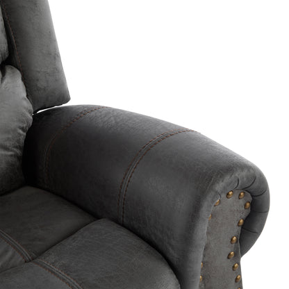 Isellen Suede Manual Glider Standard Recliner