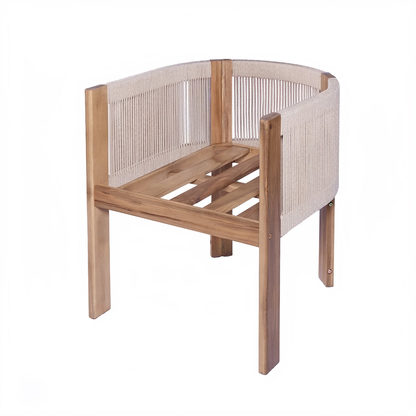 Matera Modern Wood Patio Dining Chair (Set of 2)