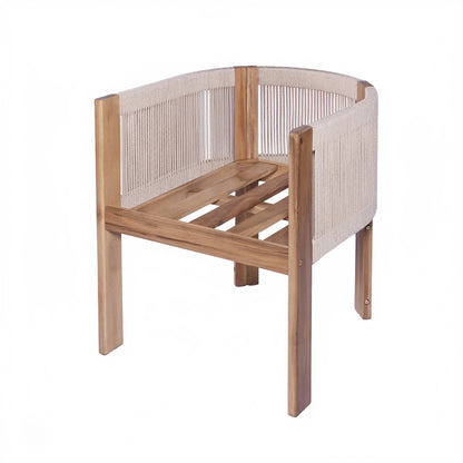 Matera Modern Wood Patio Dining Chair (Set of 2)