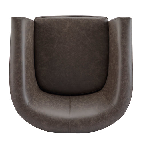 Jackson Orange Faux Leather Swivel Club Chair