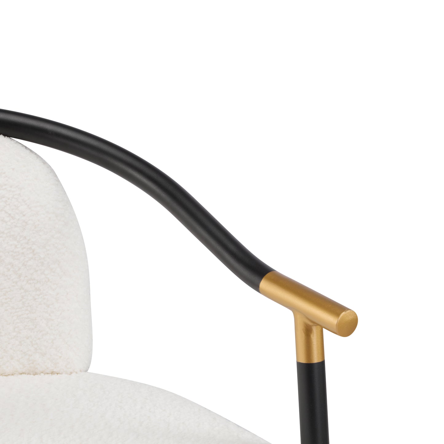 Marovian 26" H Upholstered Counter Stool with Metal Frame