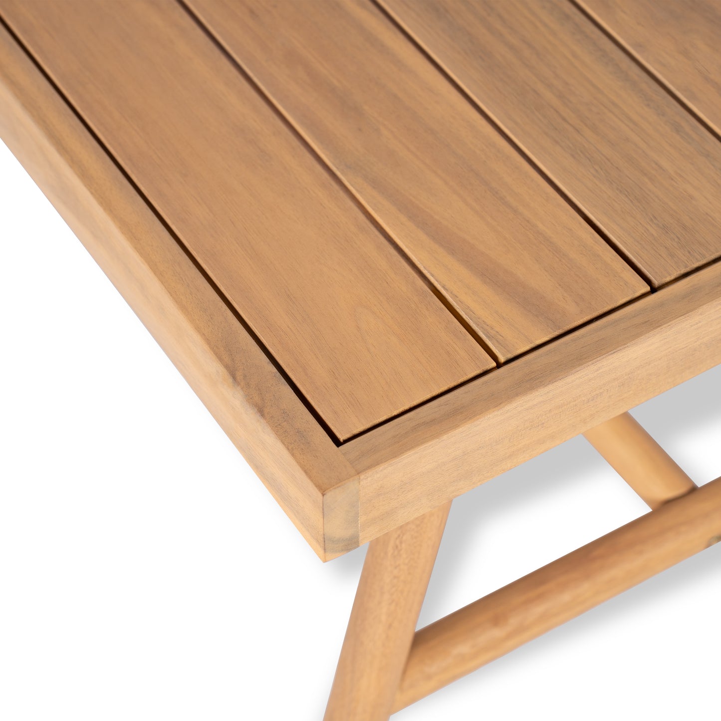 Selyric Patio Acacia Wood Chat Set, Club Chair + Coffee Table with Water-resistant Cushion