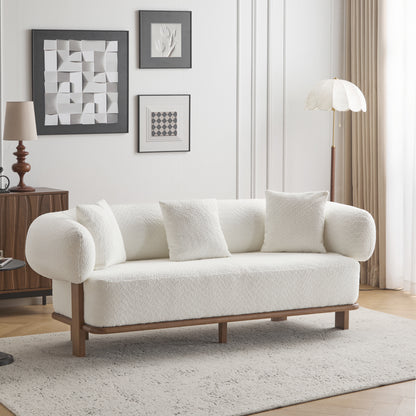 Warder Modern Round Arm Curved Soft Sofa
