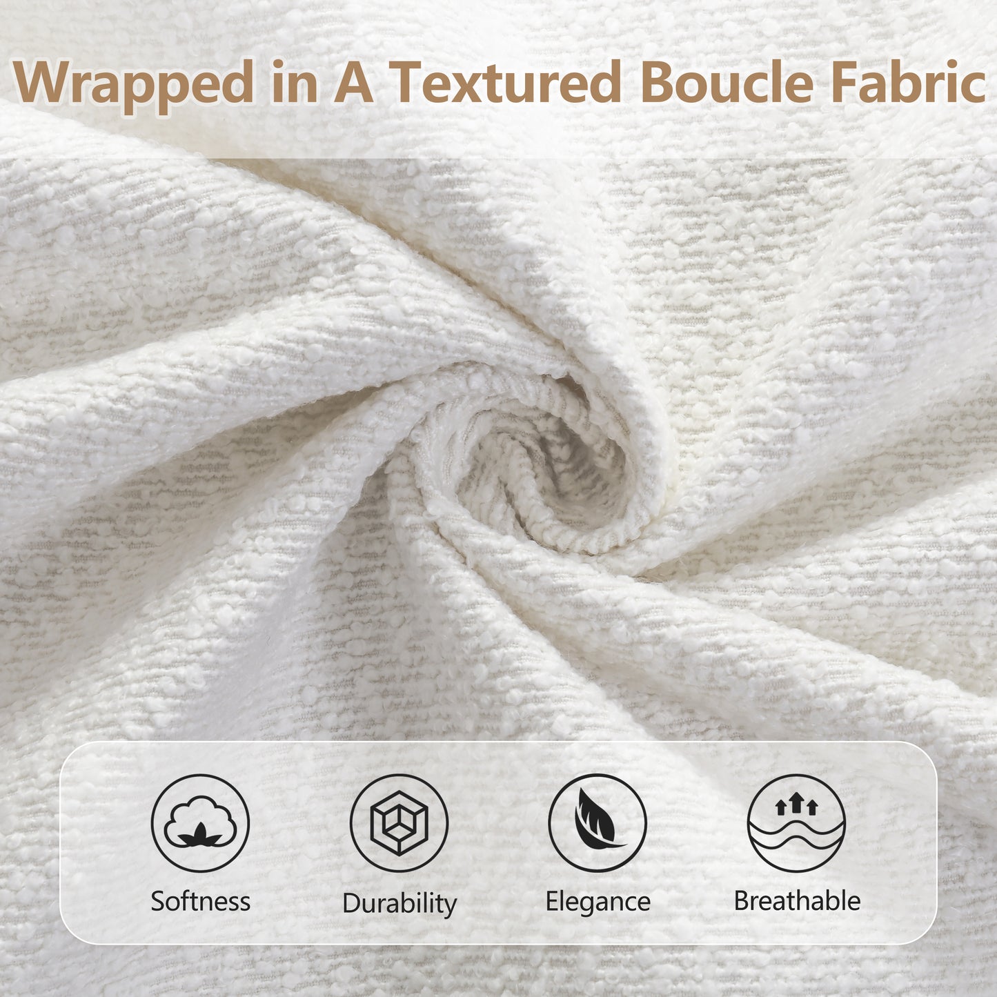 Maeve Upholstered Platform Bed with Two Removable Pillow Headboard