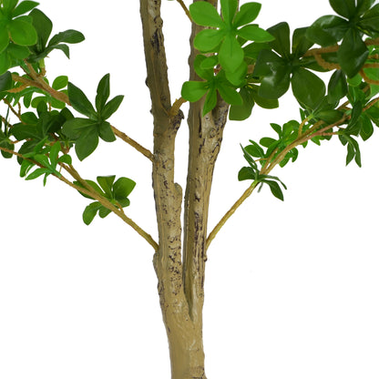 Kyrion 76" Artificial Enkianthus Tree with Black Plastic Pot