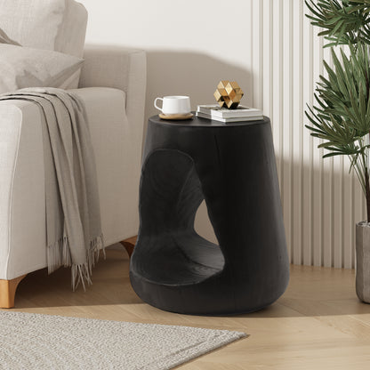Hawthor MGO Hollow Side Table, Wood-like texture