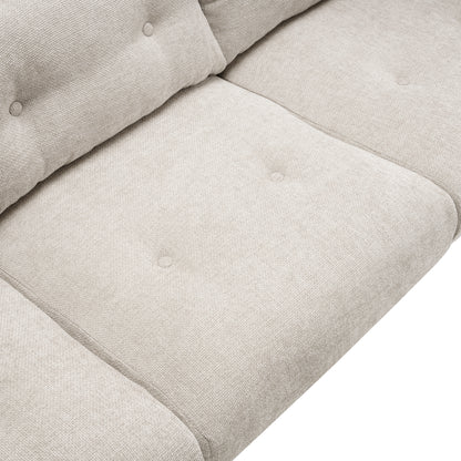 Noirae Upholstered Sofa Modern 3-seater Sofa Couch with Tufted