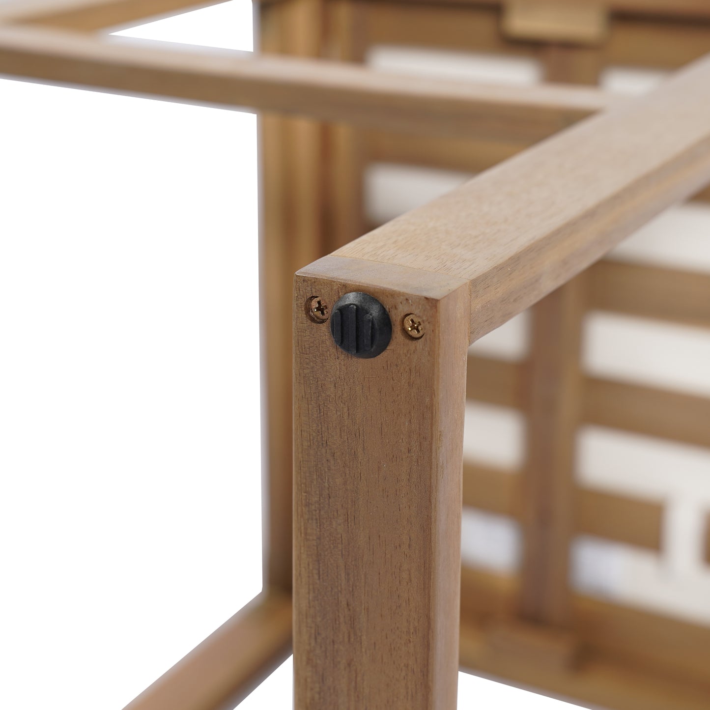 Tylarion Outdoor Rustic Acacia Wood Barstool with Cushions,Set of 2