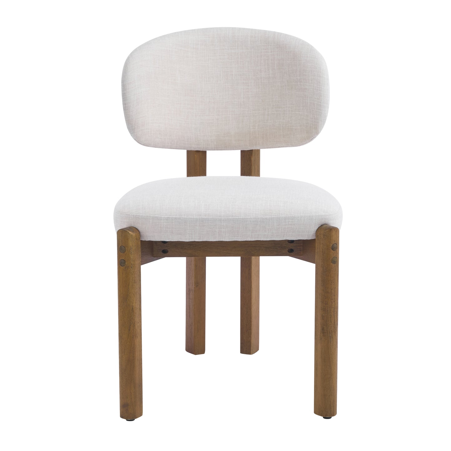 Barnaby Upholstered Scandinavian Natural Finished Frame Dining Chairs (Set of 2)