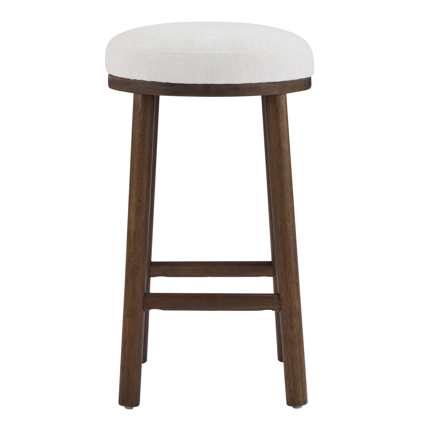 Nierbo Natural Rubber Wood & Fabric Bar Stool,Set of 2
