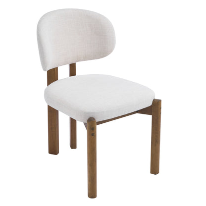 Barnaby Upholstered Scandinavian Natural Finished Frame Dining Chairs (Set of 2)