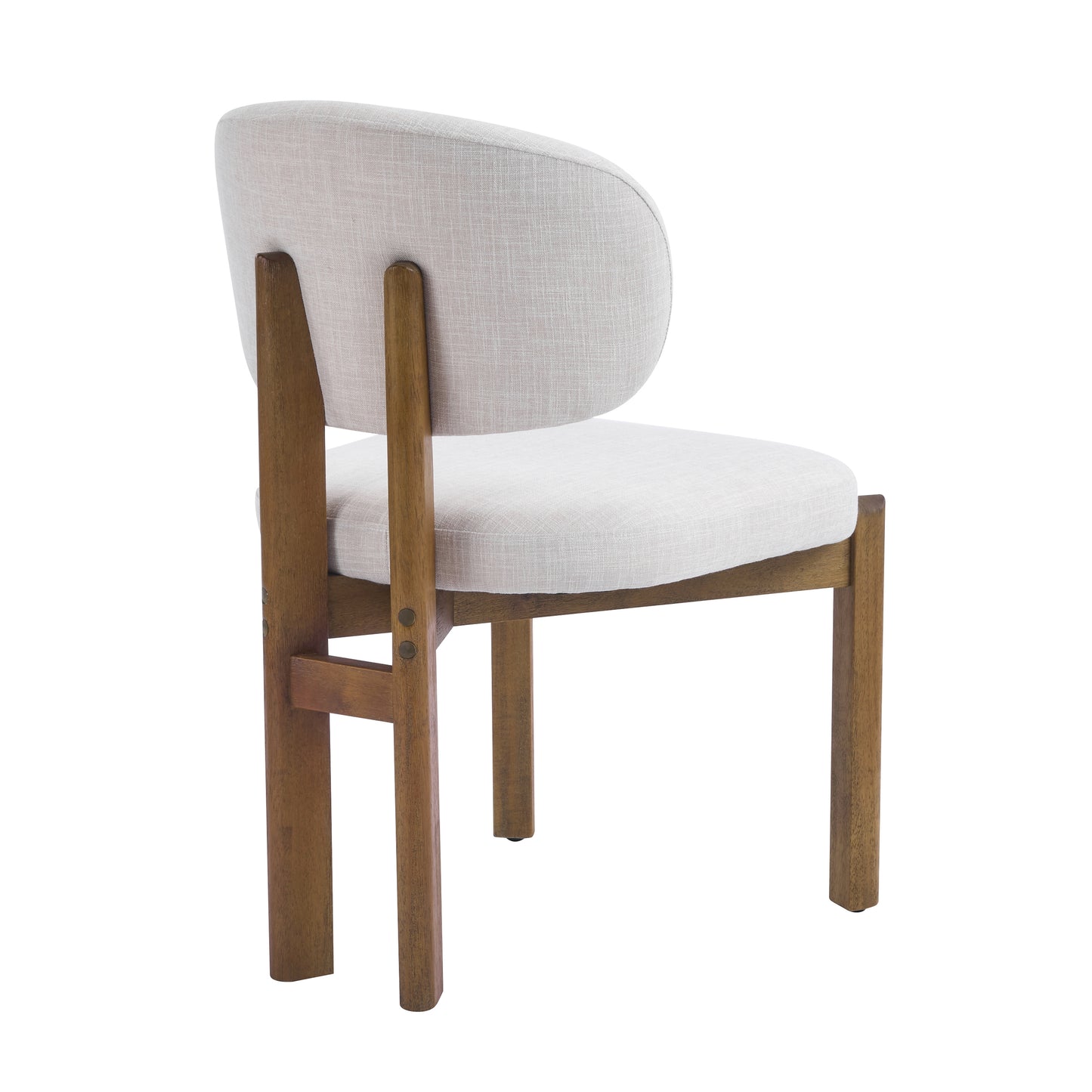 Barnaby Upholstered Scandinavian Natural Finished Frame Dining Chairs (Set of 2)