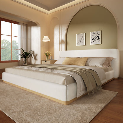 Swithin Elegant Upholstered Bed With Solid Wood Frame