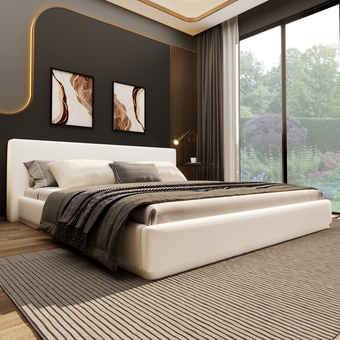 Aurelian Luxurious Soft and Comfortable Upholstered Bed