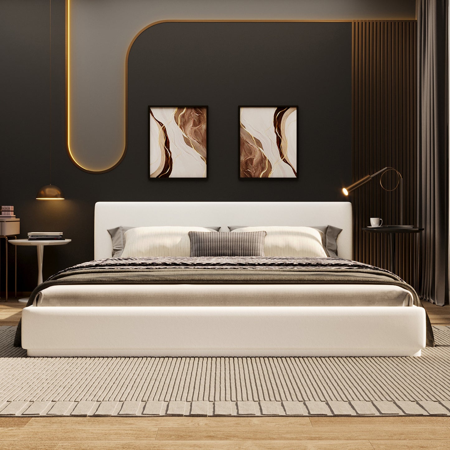 Aurelian Luxurious Soft and Comfortable Upholstered Bed