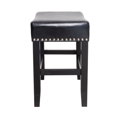 Chantal 26" Backless Leather Counter Stools, 2-Pcs Set