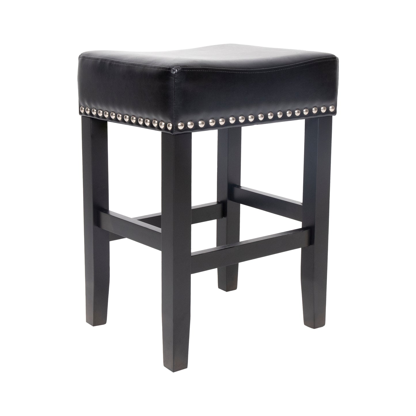 Chantal 26" Backless Leather Counter Stools, 2-Pcs Set