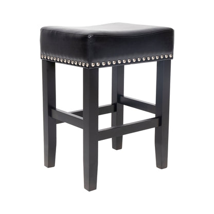 Chantal 26" Backless Leather Counter Stools, 2-Pcs Set