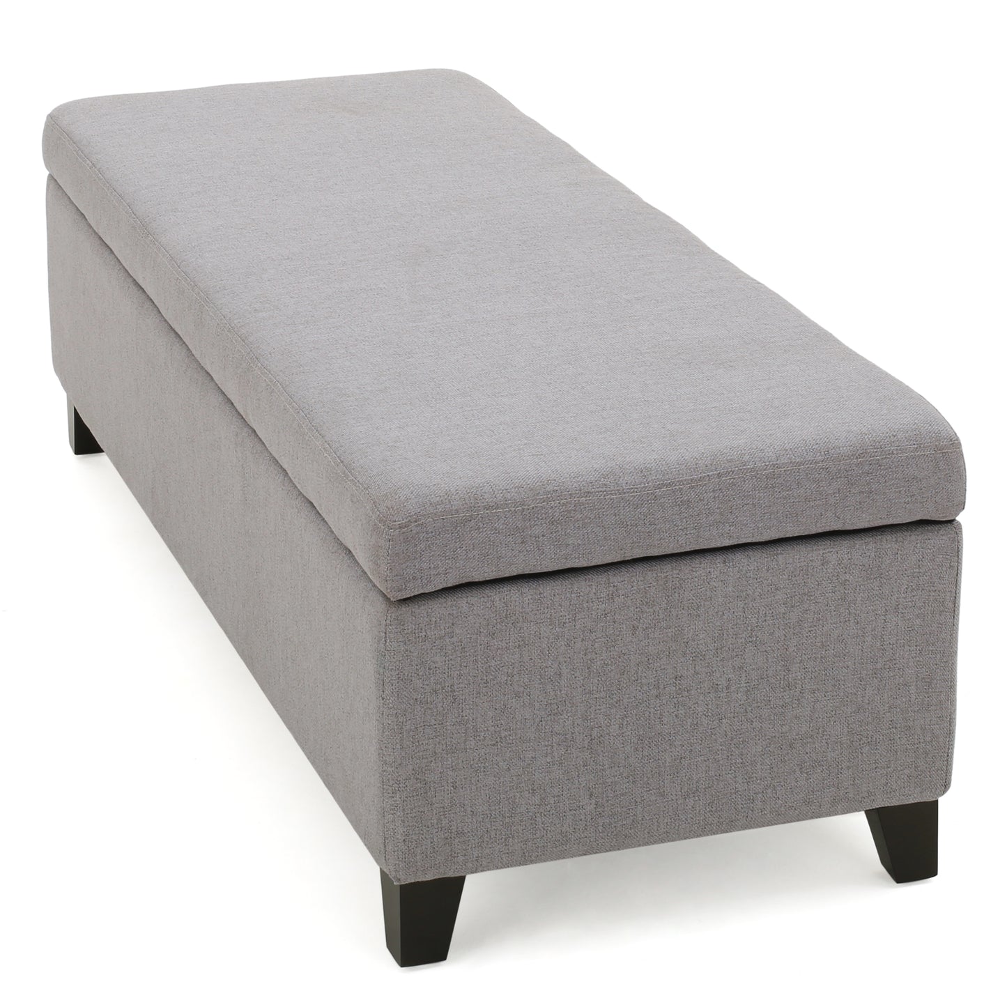 Selma Wood Fabric Storage Ottoman