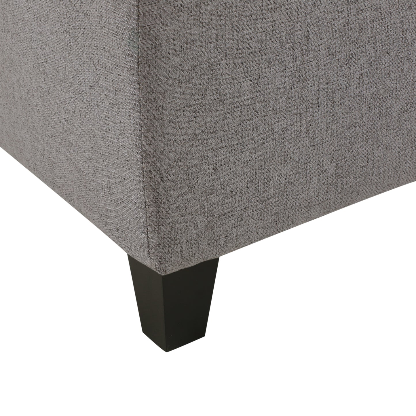 Selma Wood Fabric Storage Ottoman