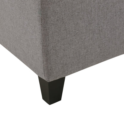 Selma Wood Fabric Storage Ottoman