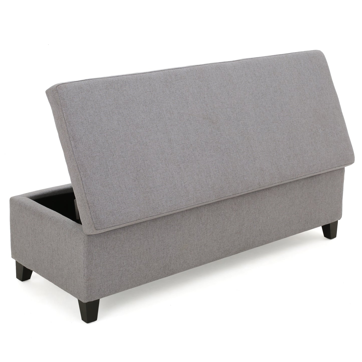 Selma Wood Fabric Storage Ottoman