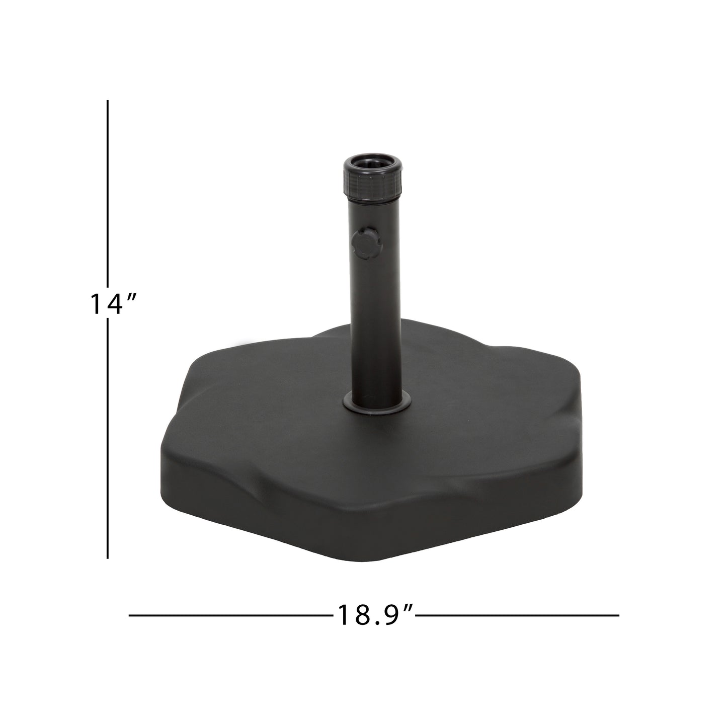 Caldwell Hexagon Black Concrete Umbrella Base