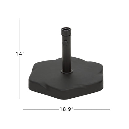 Caldwell Hexagon Black Concrete Umbrella Base