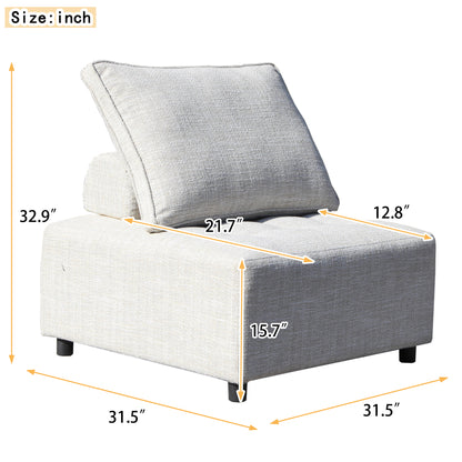 Premium Outdoor Modular Sofa with Aluminum Frame, Removable Cushions & Waterproof Cover