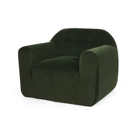 Nuvora Modern Velvet Bouclé Fabric Club Chair