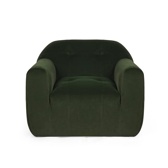 Nuvora Modern Velvet Bouclé Fabric Club Chair